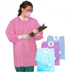 DEFEND+PLUS FULL LENGTH Jackets & Lab Coats ( SKY BLUE, SMALL), 10/bag