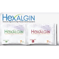 HexaAlgin, Alginate Chromatic 2 Phase, Fast Set, Dust Free, (Setting Time 1-Min in Mouth), 454g, (1lb) -  PURPLE-ORANGE COLOR	