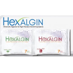 HexaAlgin, Alginate Chromatic 2 Phase, Fast Set, Dust Free, (Setting Time 1-Min in Mouth), 454g, (1lb) - GREEN COLOR