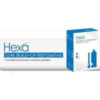 Hexa Temp Core Build-Up Restorative 50ml, 1 Cartridge+10 Mixing Tips, Natrual (A3) - HCB-0002